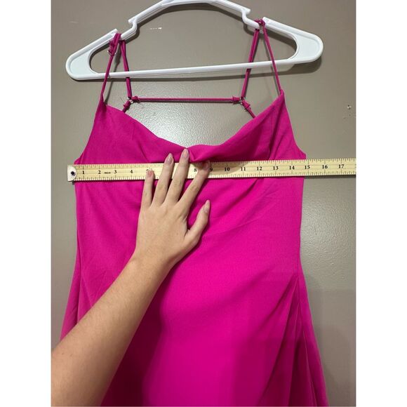 NWOT MORE TO COME Catalina Wrap Hot Pink Maxi Dress Women's Small - Picture 8 of 13